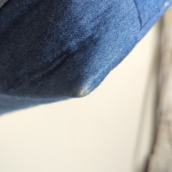 Denim Patchwork Studded Handbag/ Tote Handmade Fall Motif - Picture 8 of 13